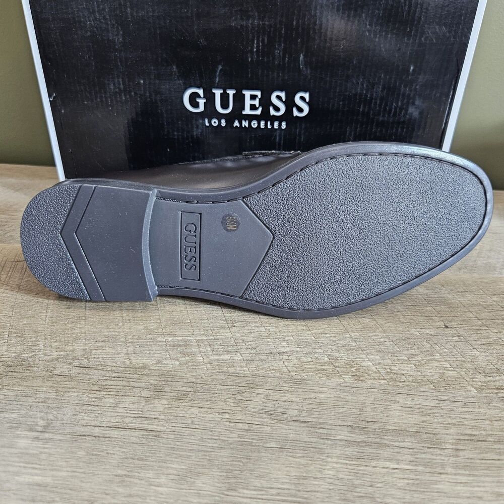 New With Box Guess Los Angeles Mens Size 9.5 Camox Moc Toe Loafers Dark Brown - Picture 10 of 12